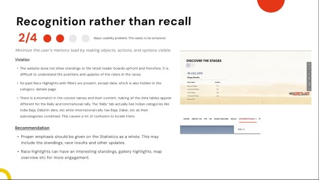 Heuristic evaluation card